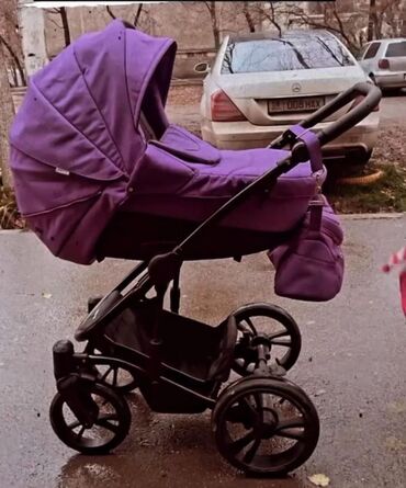 коляска xiaomi: Коляска, цвет - Фиолетовый, Б/у