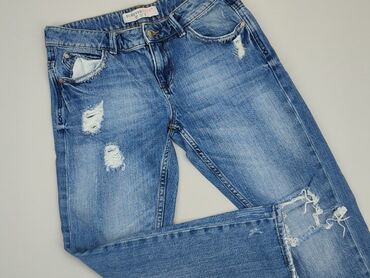 spodnie joggery jeans damskie: Jeansy, XS, stan - Bardzo dobry