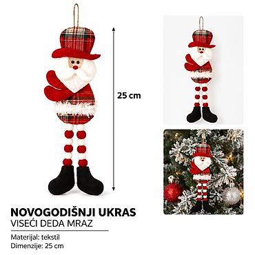 KMT Viseći ukras Deda Mraz od tkanine 2905247 Dekorativni božićni