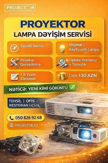 irşad noutbuk: Proyektor Lampa Dəyişimi xidməti - Sürətli servis - Peşəkar — 1