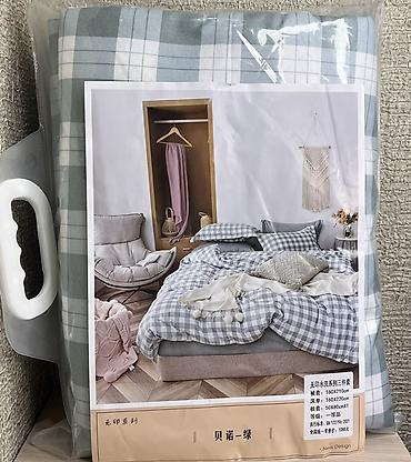 Комплекты постельного белья: Постельное бельё в клетку, комплект 3 предмета. Перед новогодный — 14