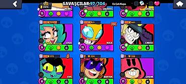 drag: Brawl Stars oyunu üçün inkişaf etmiş hesab - Kupa yolu: 54 616 (ən — 7