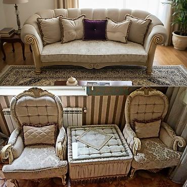 Digər mebel: Divan kreslo dəsti satılır 460₼. Çatlaq boya model mebeldən — 1