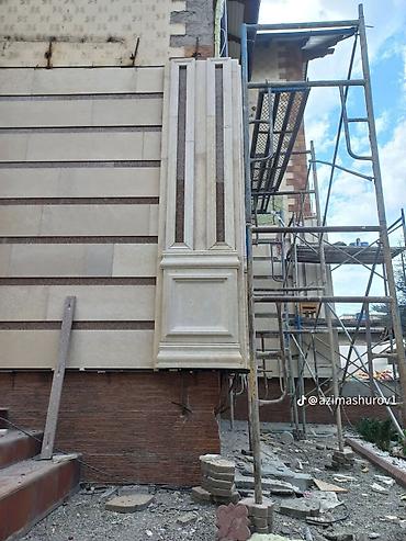 Фасадные плиты Сары-Таш (Травертин): Новый, Размер: 30x60 мм, Серый, Гарантия, Бесплатный выезд, Бесплатная доставка — 11