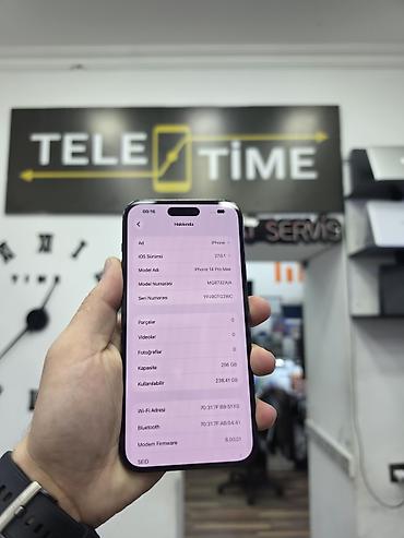 iphone 5a: IPhone 14 Pro Max, 256 GB, Qara, Zəmanət, Simsiz şarj, Face ID — 3