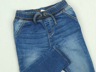 jeansy straight bershka: Spodnie jeansowe, Tu, 6-9 m, stan - Bardzo dobry