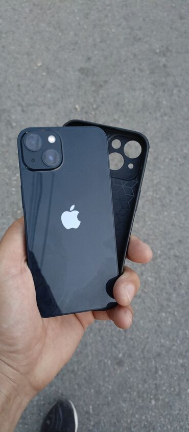 iphone xr цена в бишкеке цум: IPhone 13, Колдонулган, 128 ГБ, Кара, Коргоочу айнек, Каптама, 76 %
