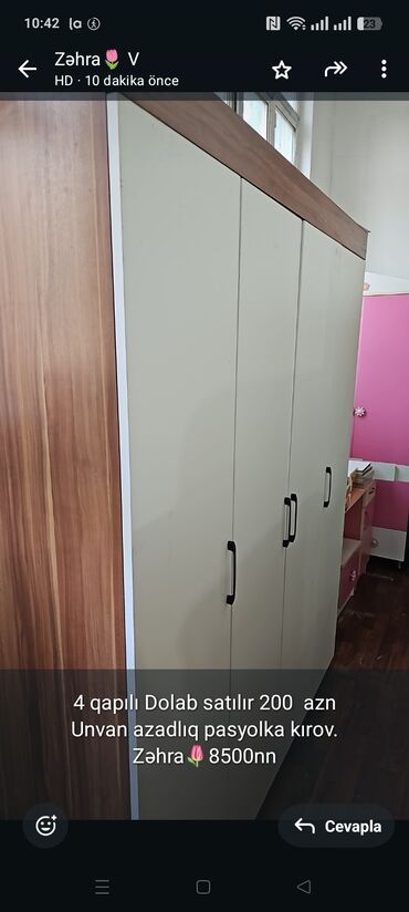 Кухонные гарнитуры: 4 qapılı Dolab satılır 200 azn Unvan azadlıq pasyolka kırov