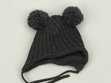 czapka czarna zimowa: Czapka, 38-39 cm, stan - Dobry