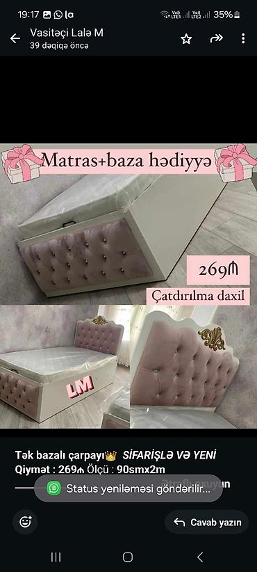 Sifarişlə mebel: Birnəfərlik, Bazalı, Pulsuz matras, Siyirməsiz — 2