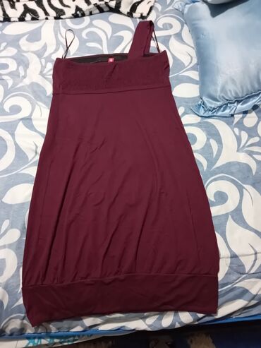 zara l: L (EU 40), color - Burgundy, Cocktail, Without sleeves