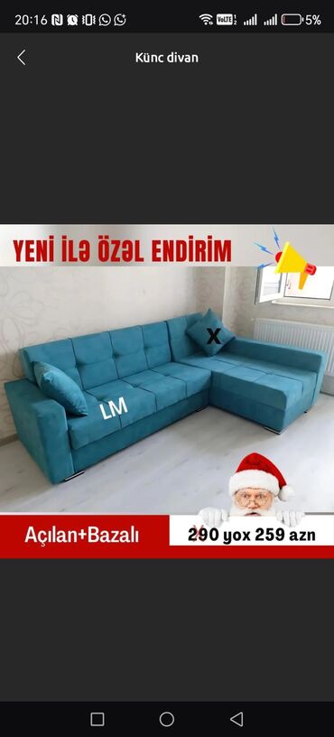 Divanlar: Künc divan, Yeni, Açılan, Bazalı, Nabuk, Ödənişli çatdırılma — 1