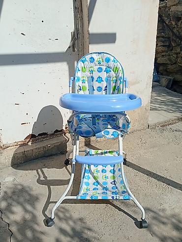 Uşaq üçün yemək stulu. Açıq mavi rəngli, metal karkaslı və yumşaq lalafo.az -da Uşaq üçün yemək stulu. Açıq mavi rəngli, metal karkaslı və yumşaq