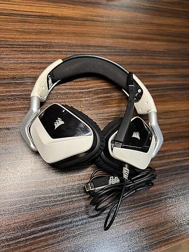 Консолдор үчүн аксессуарлар: Игровая гарнитура Corsair (проводная, USB) - Подключение: USB (кабель — 1