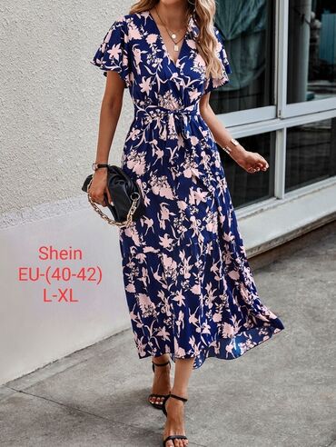 bodi od tila: L (EU 40), color - Blue, Short sleeves