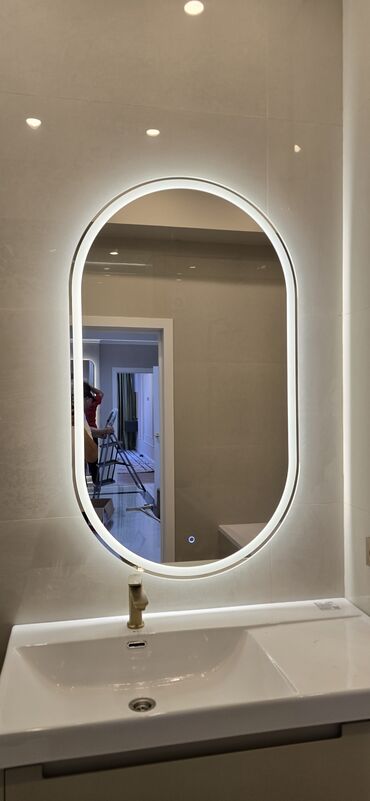 Зеркала: Зеркало на заказ от 2500 сом за м2! Производство Россия, 4мм толщина — 9