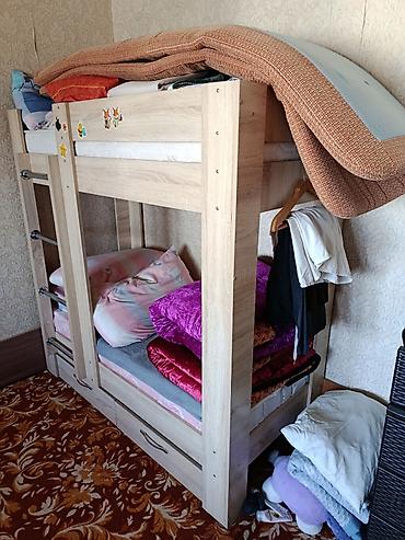 bunk bed: Двухъярусная кровать - Материал: ЛДСП в светлом древесном тоне. - — 2