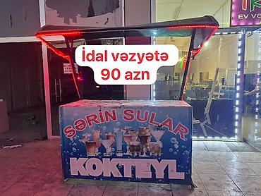 cafe: Satılır: “Sərin Sular – Kokteyl” köşkü/stendi Xüsusiyyətlər: - — 1