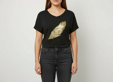 sukienki pióra: T-shirt damski, rozmiar XL w lalafo.pl sukienki pióra: T-shirt damski, rozmiar XL