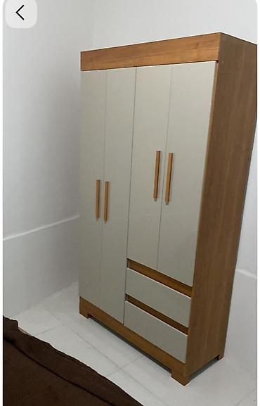 Dolablar: Yeni, 4 qapılı, Siyirməli, Bej, Açılan, Düz dolab — 1