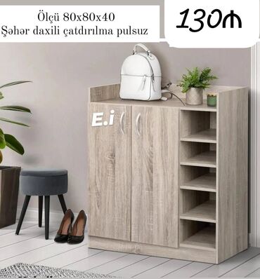Rəflər: Yeni, 2 qapılı Düz dolab, Ayaqqabı dolabı