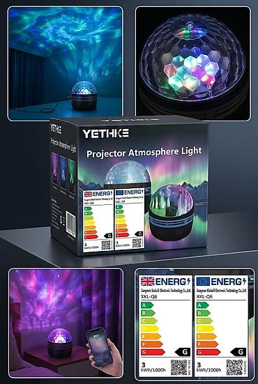 YETHKE Projector Atmosphere Light – otaqda şimal işıqları effekti