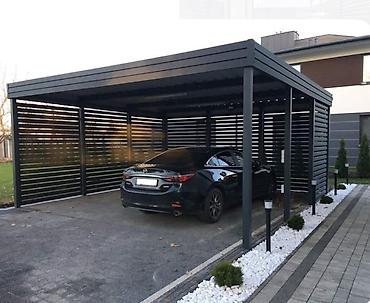 Навесы: Навес, Односкатный, Металл, Поликарбонат, Установка — 5