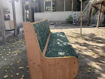 диван на кухню: Скамейка Дерево, Со спинкой, Без крыши — 4