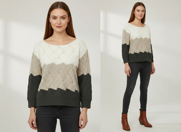 bershka sweterek w paski: Shein, Sweter damski, rozmiar M