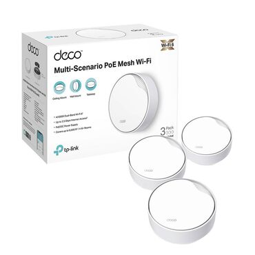 ont router: TP-Link - Deco X50 POE (3-pack) ( AX3000 Whole Home Mesh Wi-Fi 6