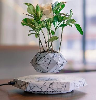 Другой декор и предметы интерьера: Левитирующий горшок "Грани" на шестиугольной платформе — 9