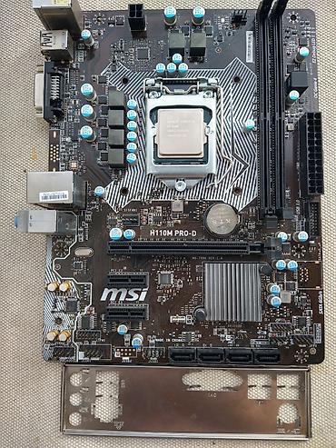 Ana platalar: Ana Platası MSI MSI H110M PRO-D+i3 6100, İşlənmiş — 1