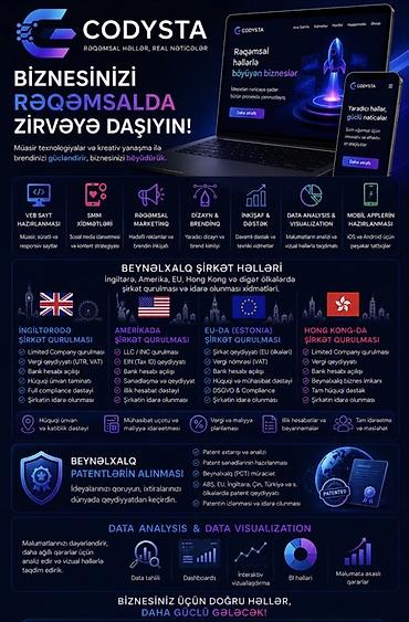 IT Xidmətləri Xidmətlər: - Veb sayt hazırlanması: müasir, təhlükəsiz