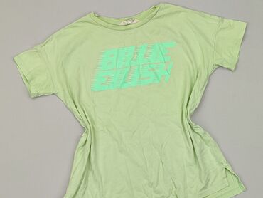 elegancka sukienka zielona: Koszulka, H&M, 10 lat, 134-140 cm, stan - Dobry