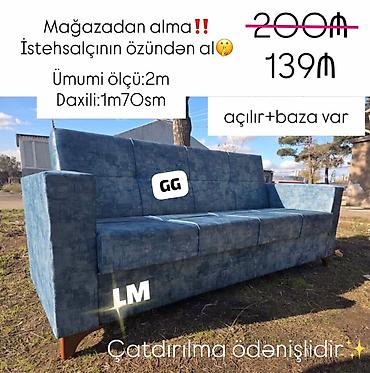 Açılan mexanizmli, bazalı divan. - Ümumi ölçü: 2 m - Daxili ölçü: 1 m lalafo.az -da Açılan mexanizmli, bazalı divan. - Ümumi ölçü: 2 m - Daxili ölçü: 1 m