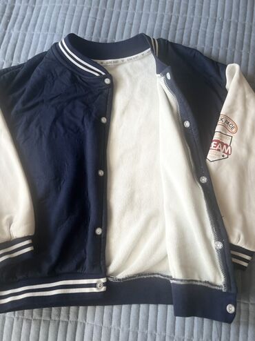 Бомберы: Детский бомбер/куртка в стиле varsity. - Цвет: темно‑синий корпус