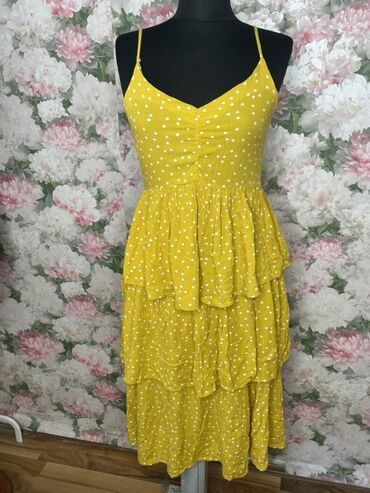 lanene kosulje sa ruskom kragnom: Zara S (EU 36), color - Yellow, With the straps