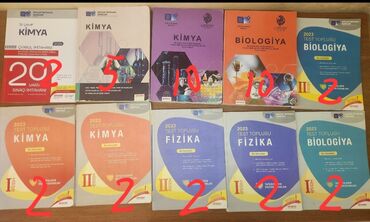7 ci sinif kimya testlerinin cavablari: Kitabların bəziləri 2023-cü il nəşridir, bu da onların aktual təhsil