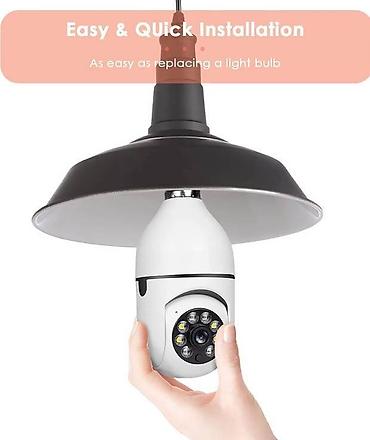 digital camera: Беспроводная Wi-Fi камера видеонаблюдения с лампочкой 360 градусов 2,4 — 2