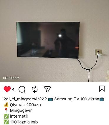 panasonic m 3000: Samsung televizor – 109 sm ekran - Smart TV funksiyaları: internetə — 1