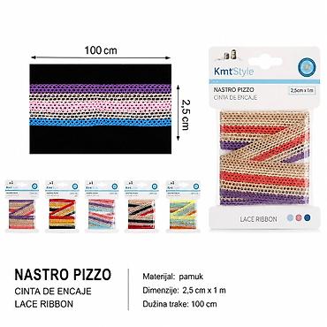 KMT Šarena ukrasna čipka 2208600 Dekorativna čipkana traka za ručne