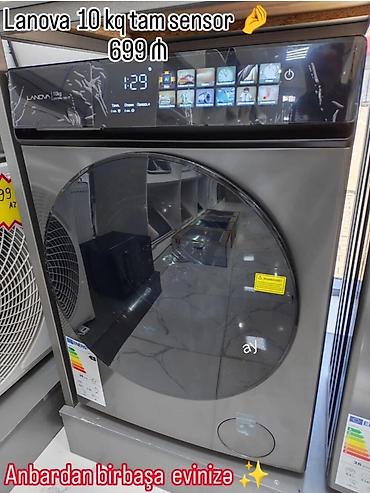 paltar maşini: 🔥 *Lanova 10 kq* Tam Sensor Paltaryuyan Maşın 🔥 💰 *Qiymət: 699 AZN* 🚚 — 1