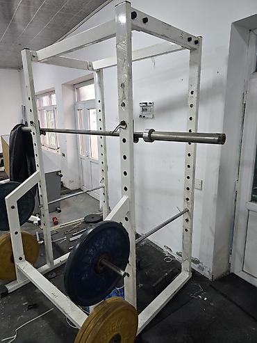 Спорт и отдых: Güc məşqi üçün metal “Power Rack” + yarım çərçivə dəsti - Material — 2