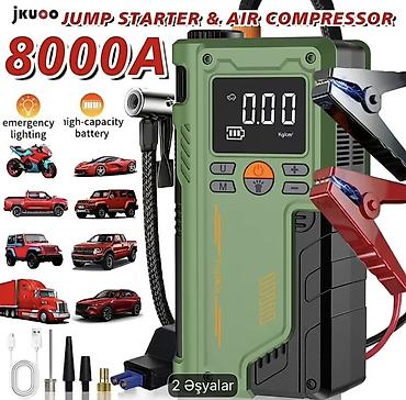 hyundai kompressor: JKUOO Jump Starter & Air Compressor – çoxfunksiyalı avtomobil — 2