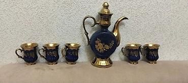 lülə: Çay dəsti, rəng - Göy, Keramika, 5 nəfərlik — 1