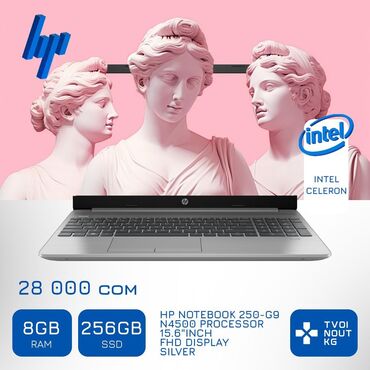 телефон 15000: Ноутбук, HP, 8 ГБ ОЗУ, Intel Celeron, 15.6 ", Новый, Для несложных задач, память SSD