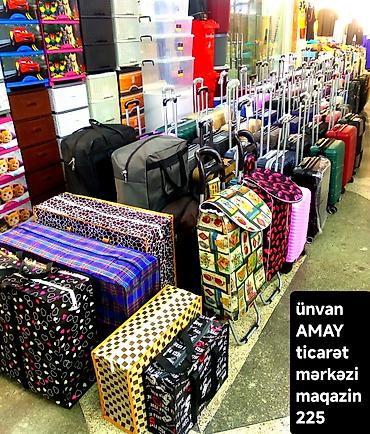 Çamadanlar: Məhsul: Çamadanlar, səyahət çantaları və təsərrüfat arabaları Hər növ — 1