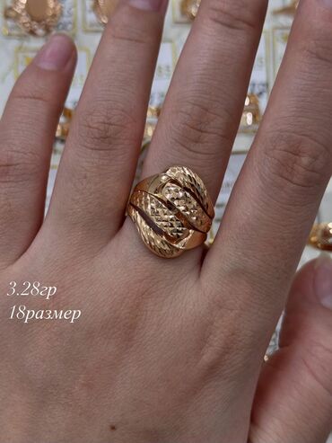 Кольца: Кольцо, Коктейльное, Проба 585, Женские, Без вставки, Новый — 34