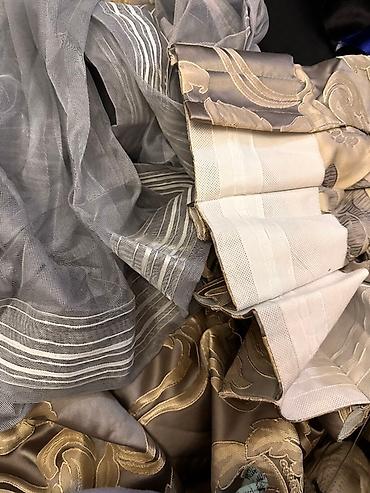 Шторы и занавески: Комплект штор, Жаккард, С тюлем в комплекте, Готовое изделие, Для зала — 9