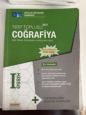 Testlər: - Coğrafiya – I hissə, 2021, təkmilləşdirilmiş yeni nəşr - Tarix – I — 1